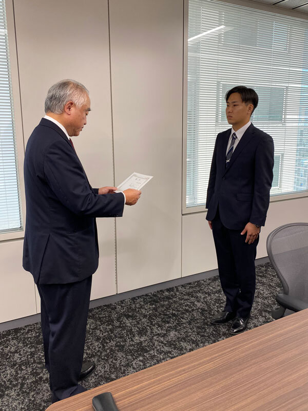 蒲田工業入社式様子