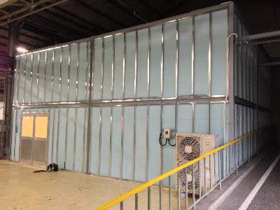 省エネ_局所空調間仕切り工事