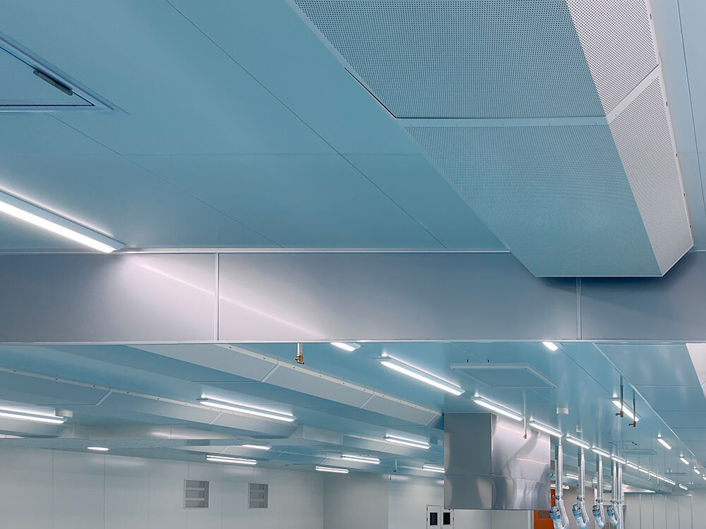 排煙垂れ壁施工