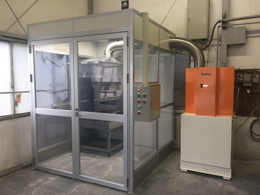 化学製造工場のクリーンブース